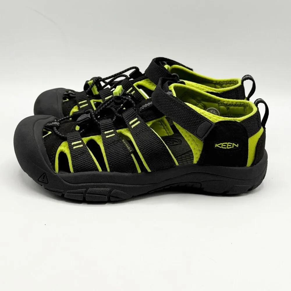 KEEN Newport II Lime Green Black Hiking Sandals - Big Kid US 4 / EU 36